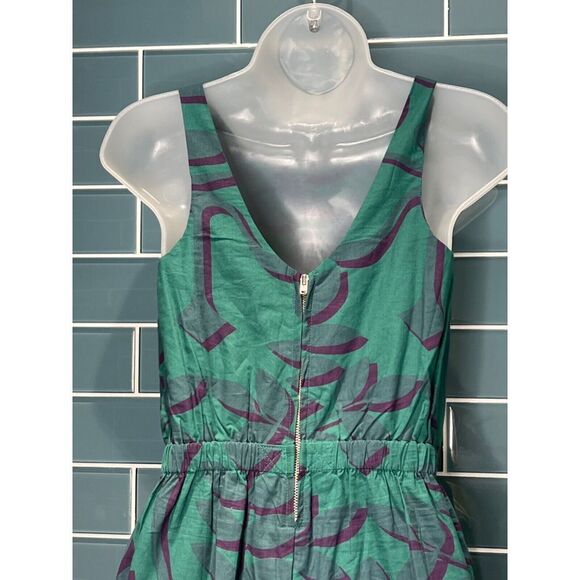 NEW WOMENS ANTHROPOLOGIE PORRIDGE CLOTHING GREEN HIGH NECK WIDE LEG JUMPSUIT 0 - Picture 5 of 11